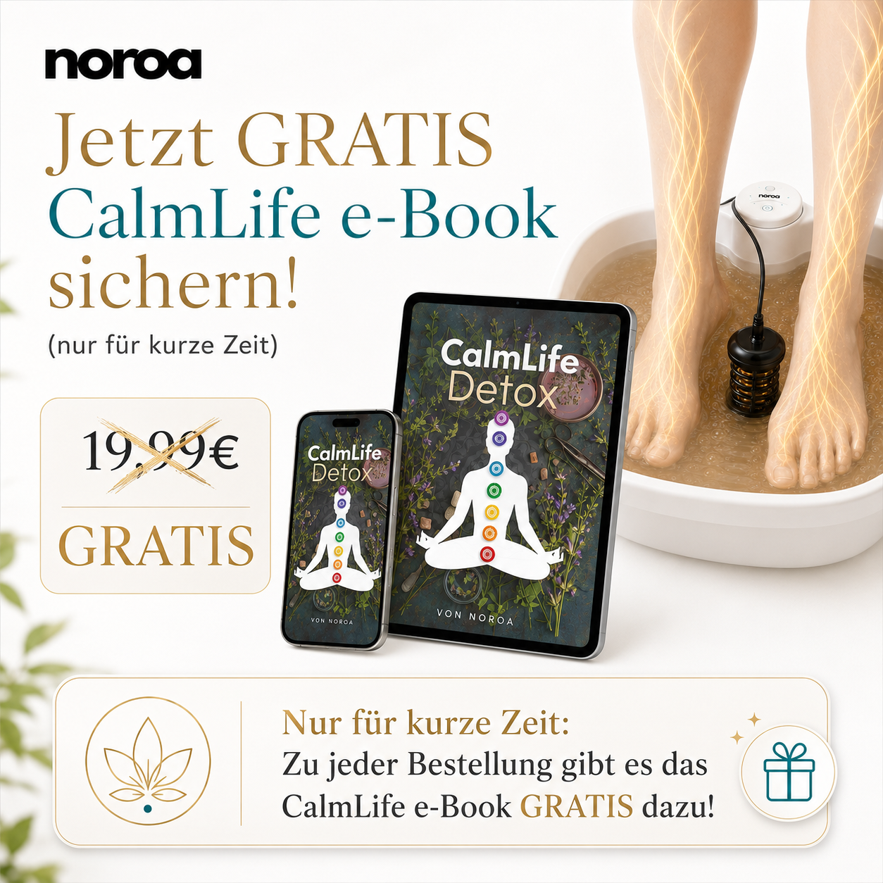 Noroa "CalmDetox" Fußbad & Spa