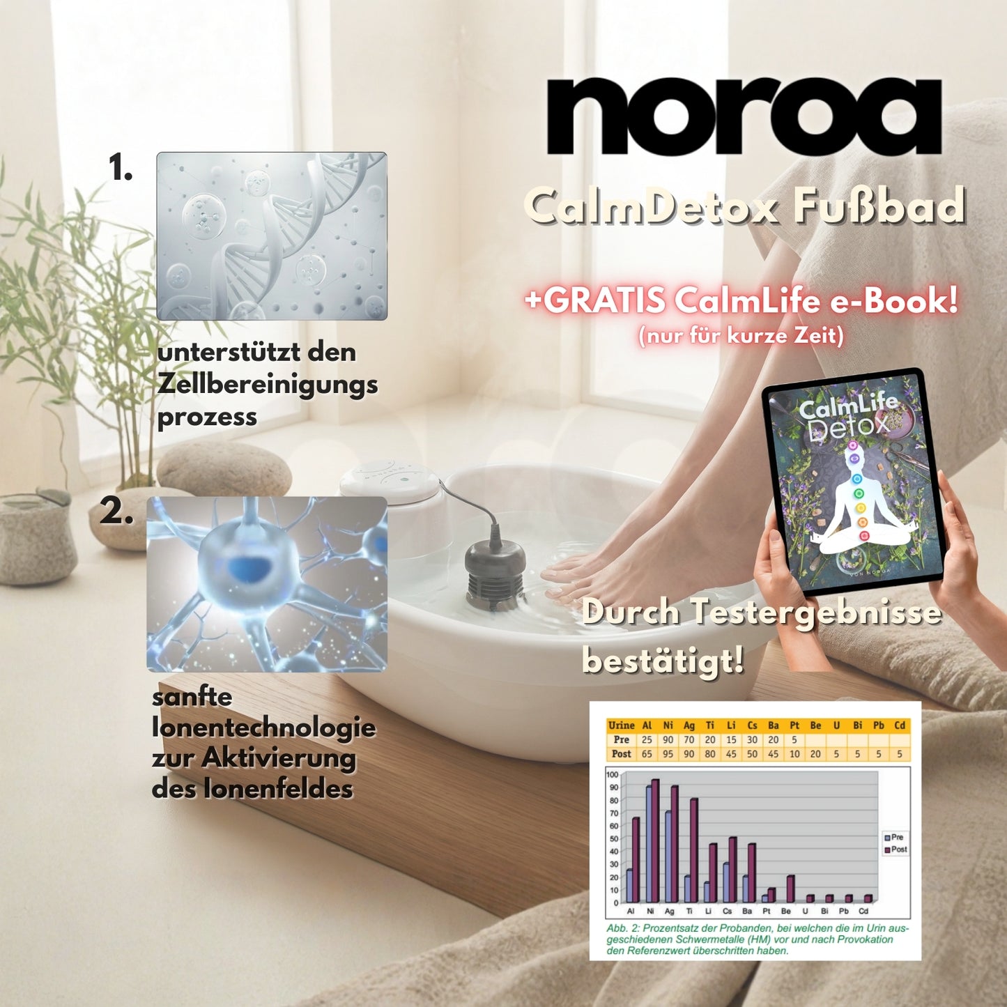 Noroa "CalmDetox" LUXE Fußbad & Spa - NEU!